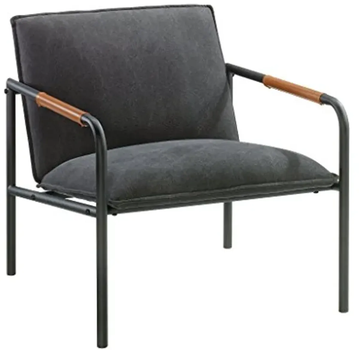 Sauder Boulevard Cafe Metal Lounge Chair, Charcoal Gray finish