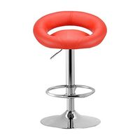 Ghjkl Crescent-Style bar Stool bar Chair Front Desk Lift Cash Register high stools Fashion Simple European-Style Swivel Chair bar Stool Adjustable Height 60-80cm -by TIANTA (Color : Red)