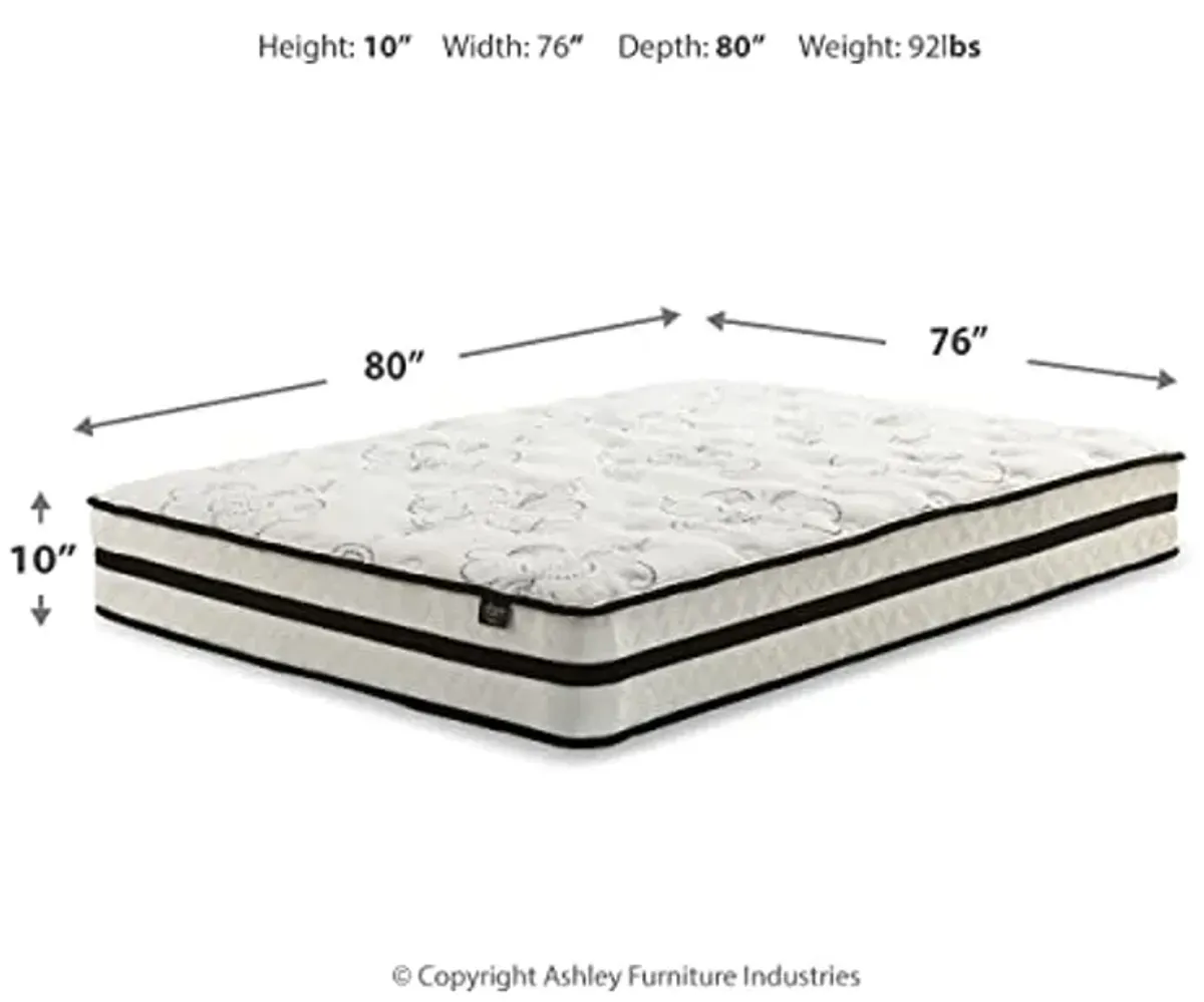 Signature Design by Ashley King Size Chime 10 Inch Medium Firm Hybrid Mattress with Cooling Gel Memory Foam