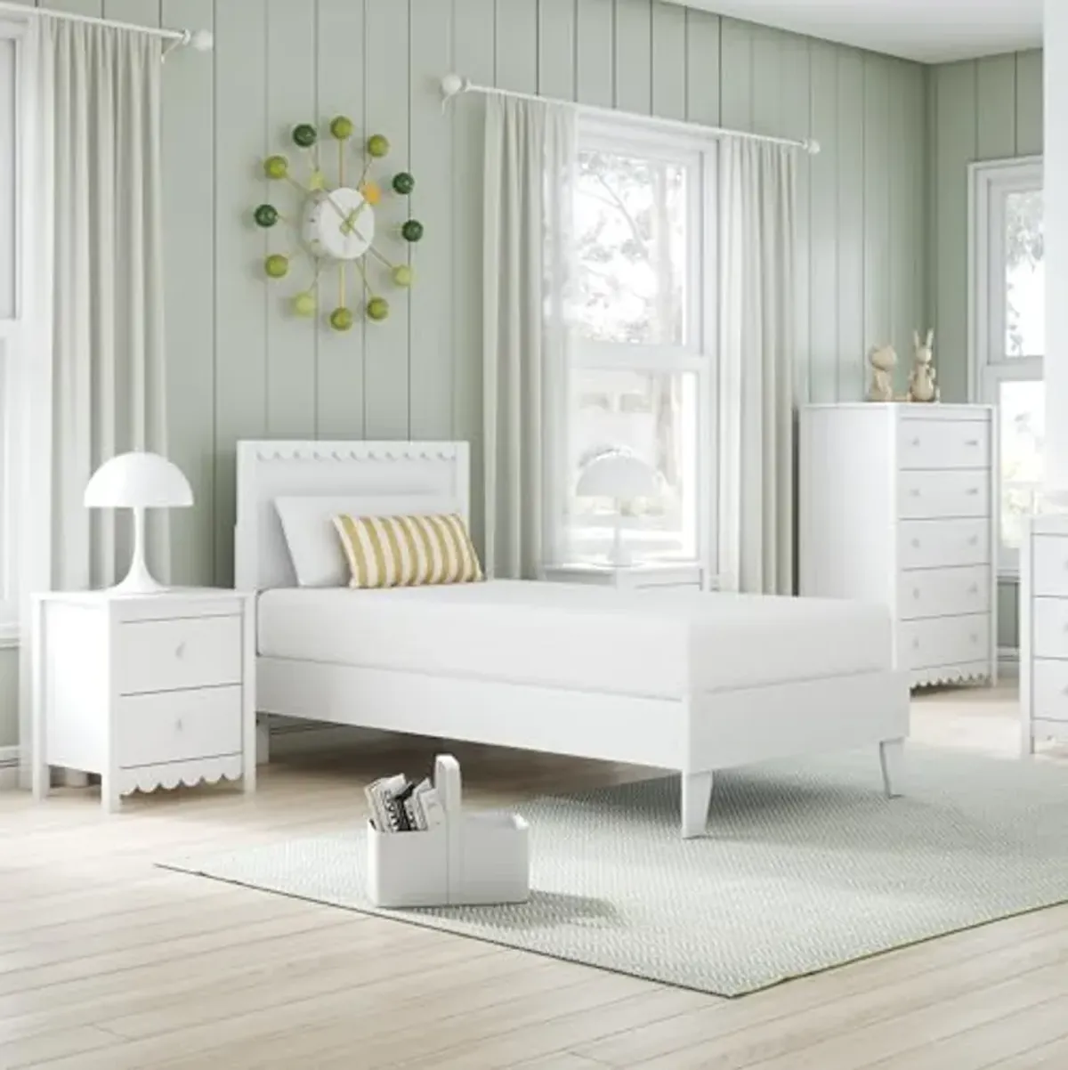 Signature Design by Ashley Twin Size Chime 10 Inch Medium Firm Memory Foam Mattress with Green Tea & Charcoal Gel