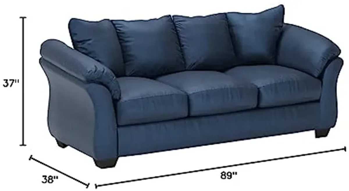 Signature Design by Ashley Darcy Casual Plush Sofa, Dark Blue