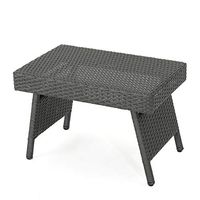 Christopher Knight Home Salem Outdoor Adjustable Folding Table, Grey