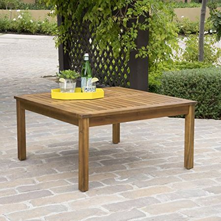 Christopher Knight Home Perla Outdoor Acacia Wood Coffee Table, Teak Finish ,Brown