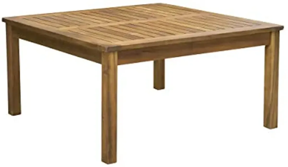 Christopher Knight Home Perla Outdoor Acacia Wood Coffee Table, Teak Finish ,Brown