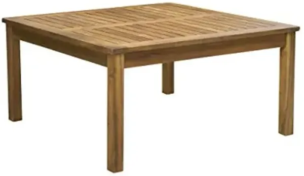 Christopher Knight Home Perla Outdoor Acacia Wood Coffee Table, Teak Finish ,Brown