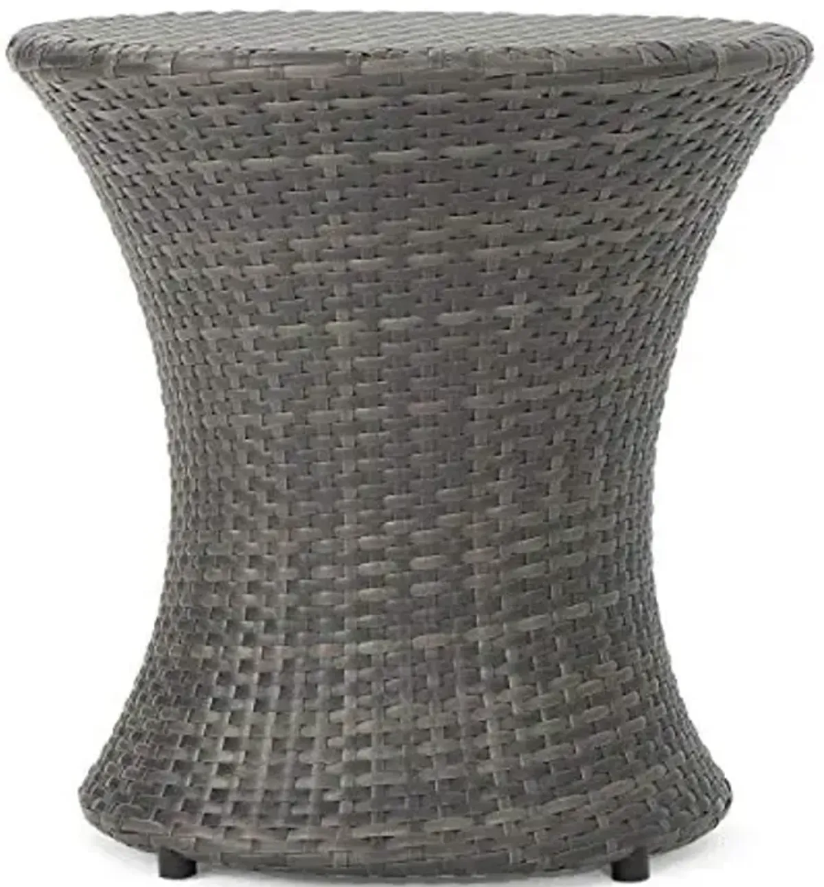 Christopher Knight Home Adriana Outdoor PE Wicker Accent Table, Grey