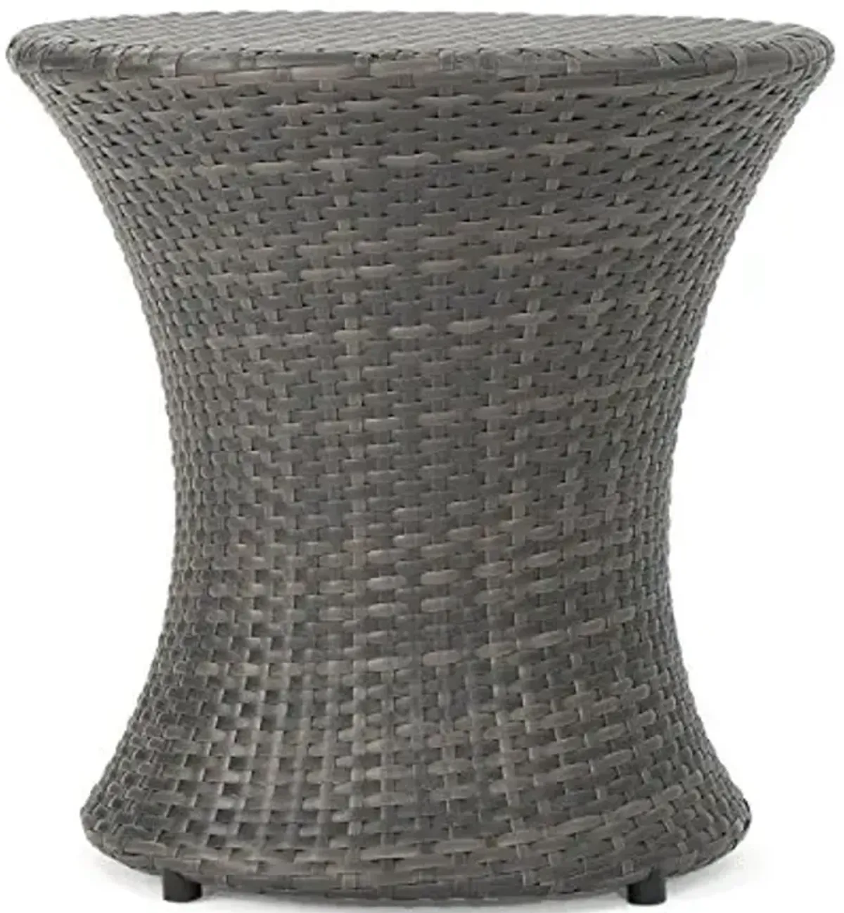 Christopher Knight Home Adriana Outdoor PE Wicker Accent Table, Grey