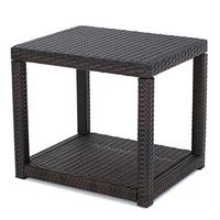 Christopher Knight Home Boracay Outdoor Wicker Accent Table, Multibrown