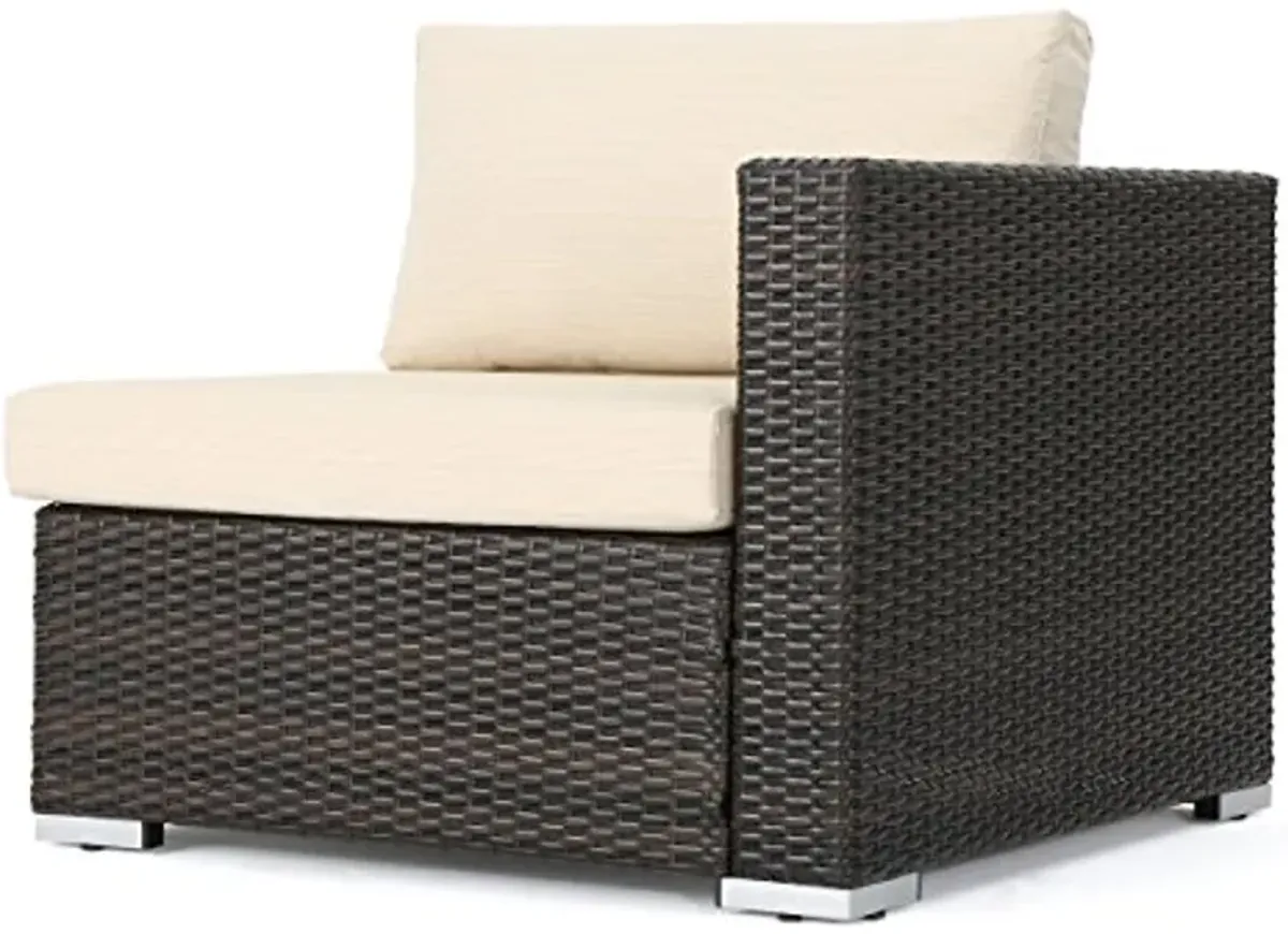 Christopher Knight Home 300506 "Santa CKH Outdoor Sofa Set/Sectional, 33.25" D x 25.50" W x 24.25" H, Multibrown/Beige