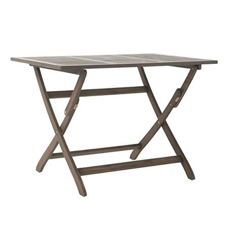 Christopher Knight Home Positano Outdoor Acacia Wood Foldable Dining Table, Grey Finish