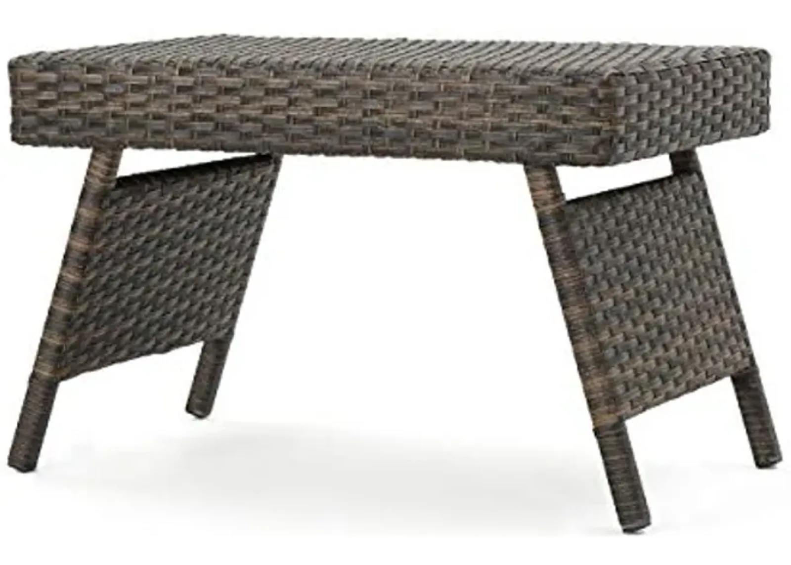 Christopher Knight Home Thira Outdoor Wicker End Table with Aluminum Frame, Mix Mocha