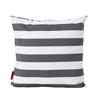 Christopher Knight Home Coronado Outdoor Water Resistant Square Throw Pillow, Black / White