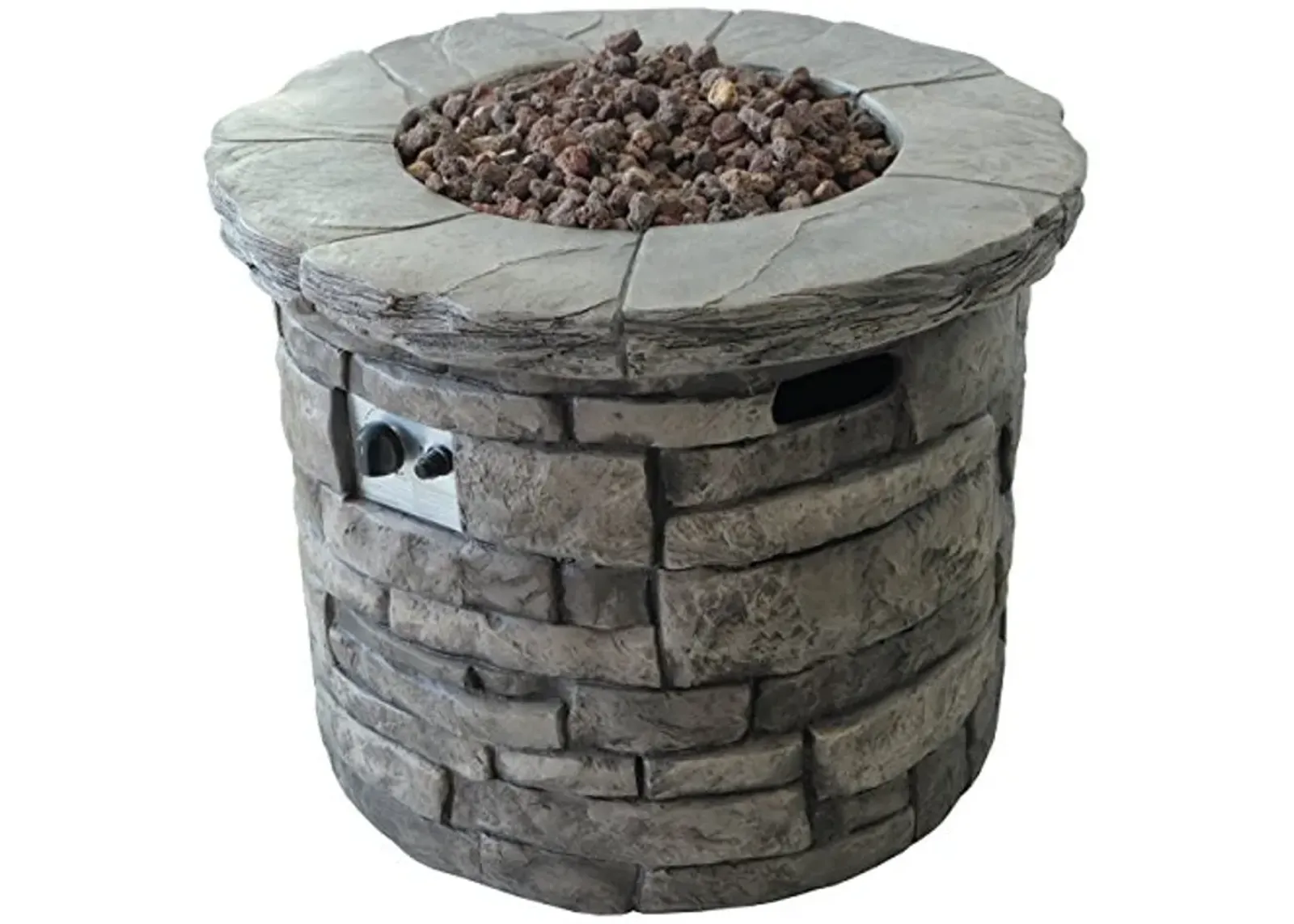 Christopher Knight Home Angeles Outdoor Circular Fire Pit - 40,000 BTU, Grey