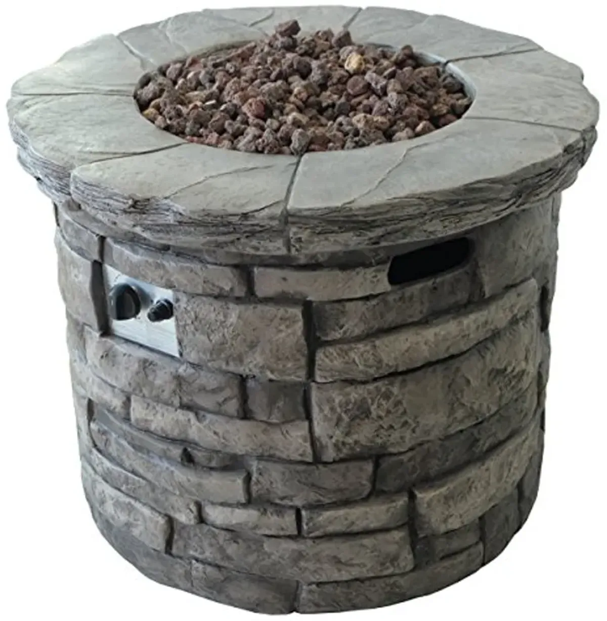 Christopher Knight Home Angeles Outdoor Circular Fire Pit - 40,000 BTU, Grey