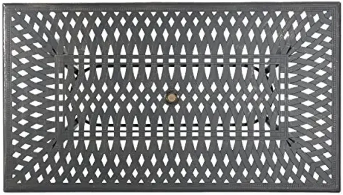 Christopher Knight Home Austin Outdoor Cast Aluminum Rectangular Dining Table, Shiny Copper Finish