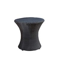 Christopher Knight Home Adriana Outdoor PE Wicker Accent Table, Black
