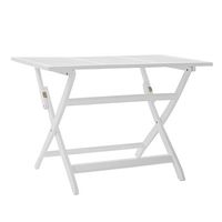 Christopher Knight Home Positano Outdoor Acacia Wood Foldable Dining Table, Pu/ White