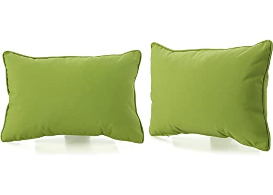 Christopher Knight Home Coronado Outdoor Square Water Resistant Pillows, 2-Pcs Set, Green