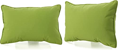 Christopher Knight Home Coronado Outdoor Square Water Resistant Pillows, 2-Pcs Set, Green