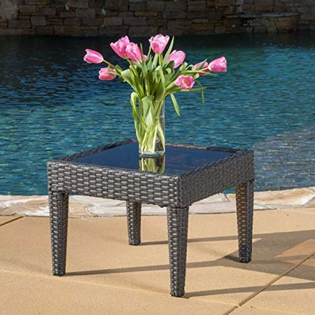 Christopher Knight Home Antibes PE Accent Table, Grey