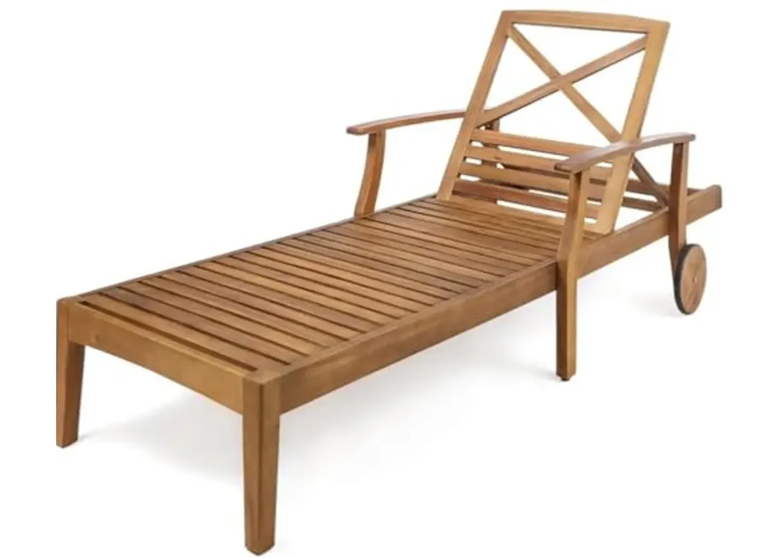 Christopher Knight Home Perla Outdoor Acacia Wood Chaise Lounge, Teak Finish