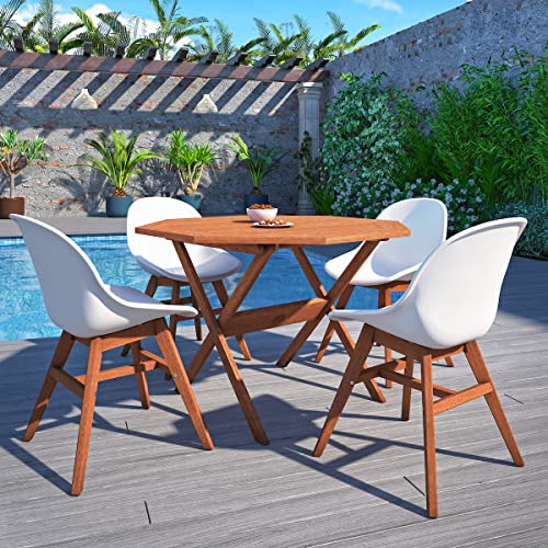Amazonia Cannes Patio Dining Chair (Set of 2), Brown
