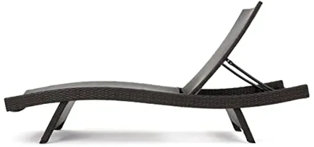 Christopher Knight Home Salem Outdoor Wicker Adjustable Chaise Lounge Chair, 2-Pcs Set, Multibrown
