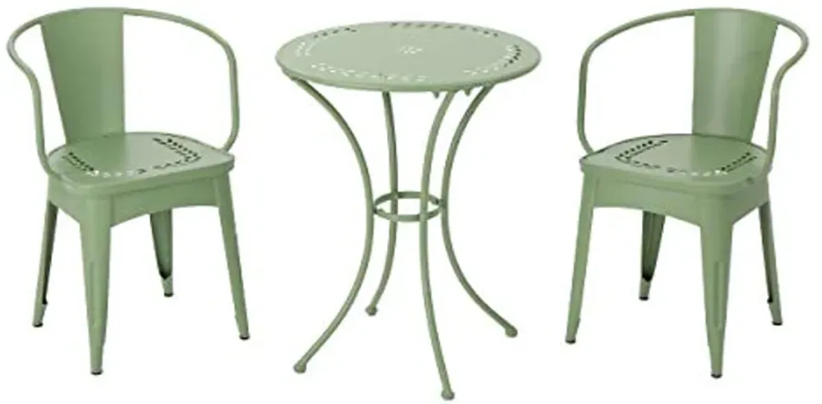 Christopher Knight Home 301284 "Lourdes CKH Outdoor Metal Bistro Set, Matte Green Finish