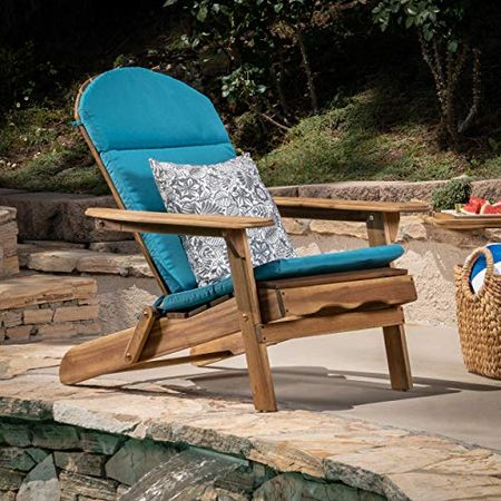 Christopher Knight Home Terry Outdoor Water-Resistant Adirondack Chair Cushion, Dark Teal, 1 Count (Pack of 1)