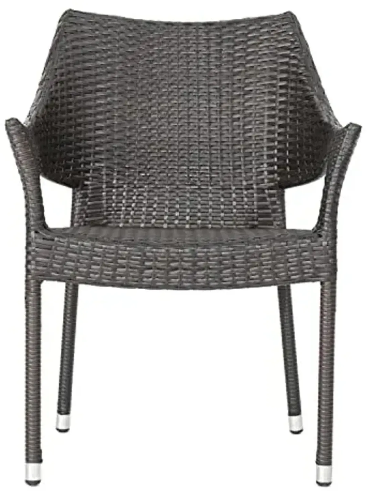 Christopher Knight Home Anthony Outdoor 5 Piece Multibrown Wicker Set with Teak Finish Circular Acacia Wood Dining Table