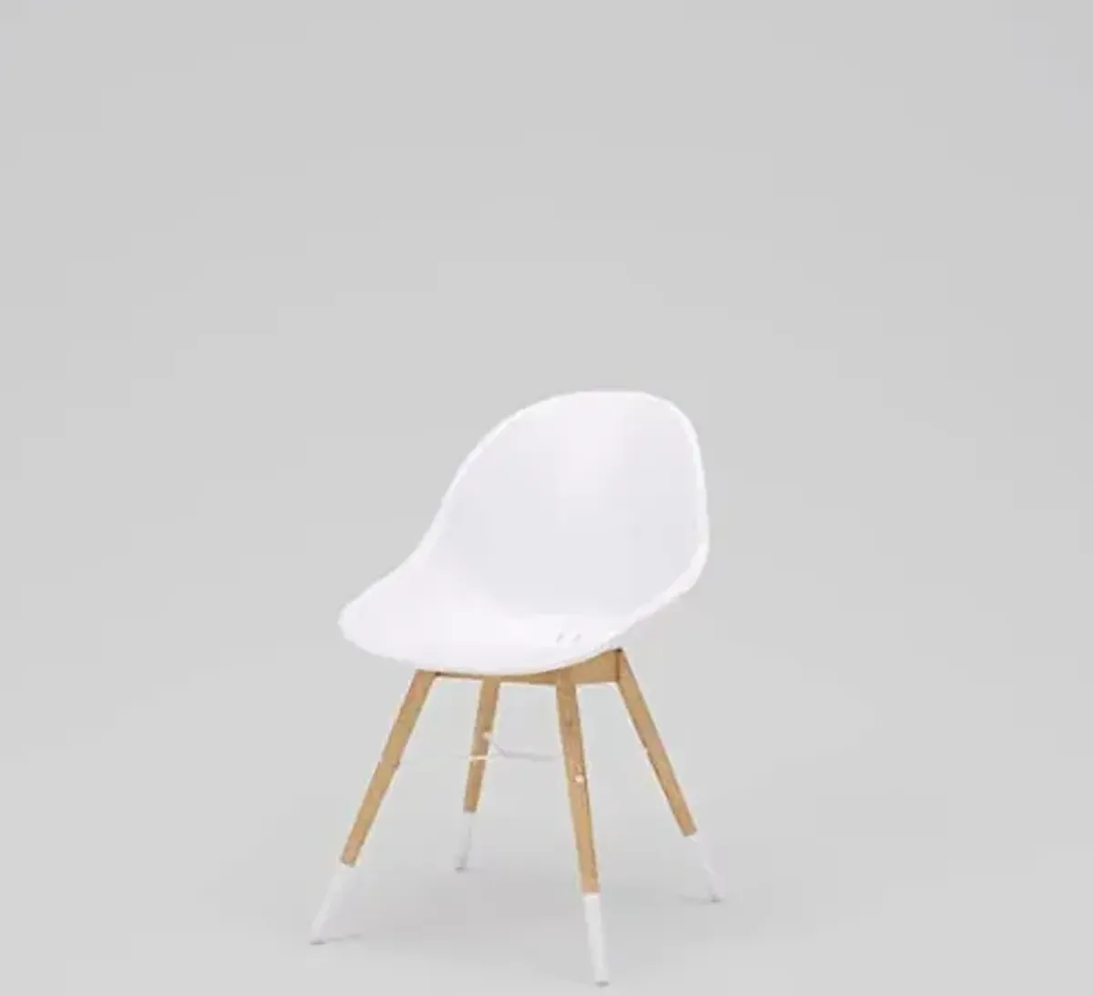 Amazonia Cannes Cannes Patio Dining Side Chair - Light Teak Finish Legs (Set of 2), Brown,