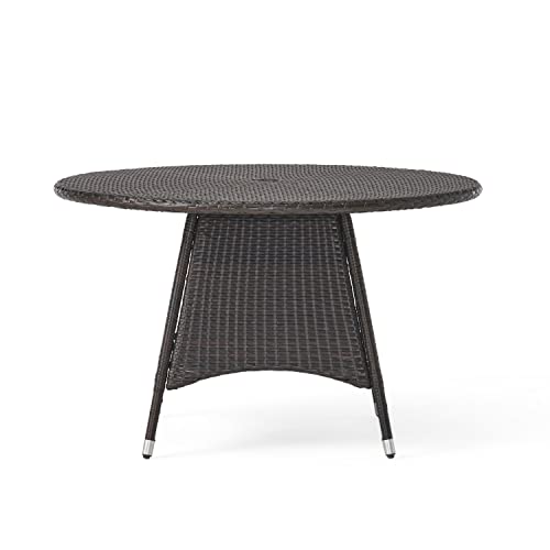 Christopher Knight Home Corsica  PE Round KD Dining Table, Multibrown