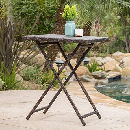 Christopher Knight Home Margarita Outdoor Wicker Bar Table, Multibrown