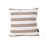 Christopher Knight Home Coronado Outdoor Water Resistant Square Throw Pillow, Brown / White