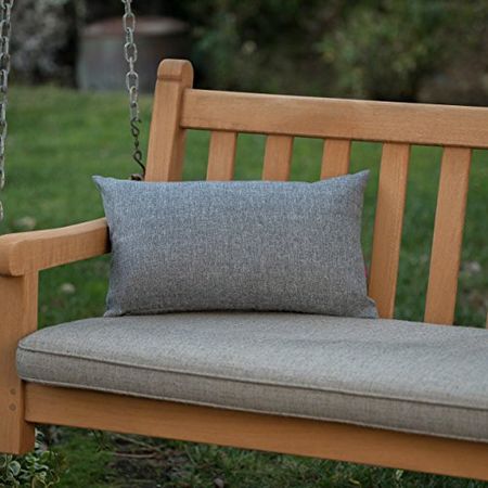 Christopher Knight Home Coronado Outdoor Water Resistant Rectangular Throw Pillow, Grey