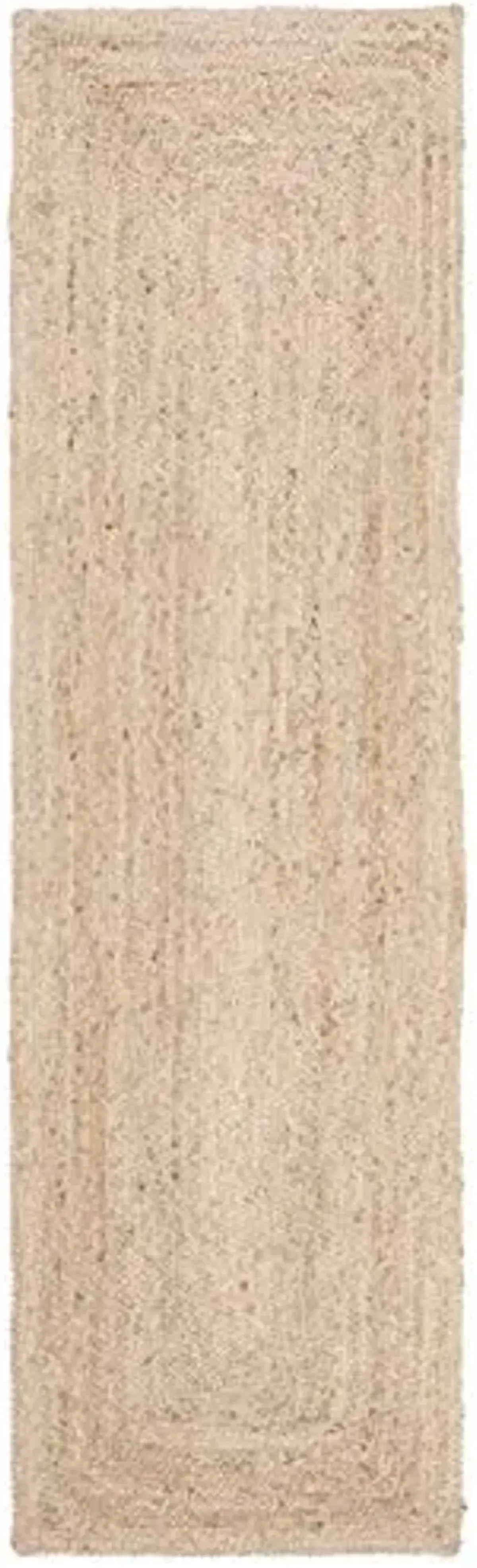 SAFAVIEH Cape Cod Collection Runner Rug - 2'3" x 8', Natural Brown, Handmade Braided Flat Weave Jute (CAP252A)