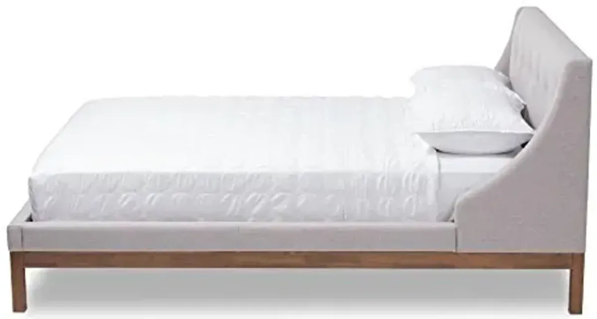 Baxton Studio Chartres Platform Bed Full Grayish Beige
