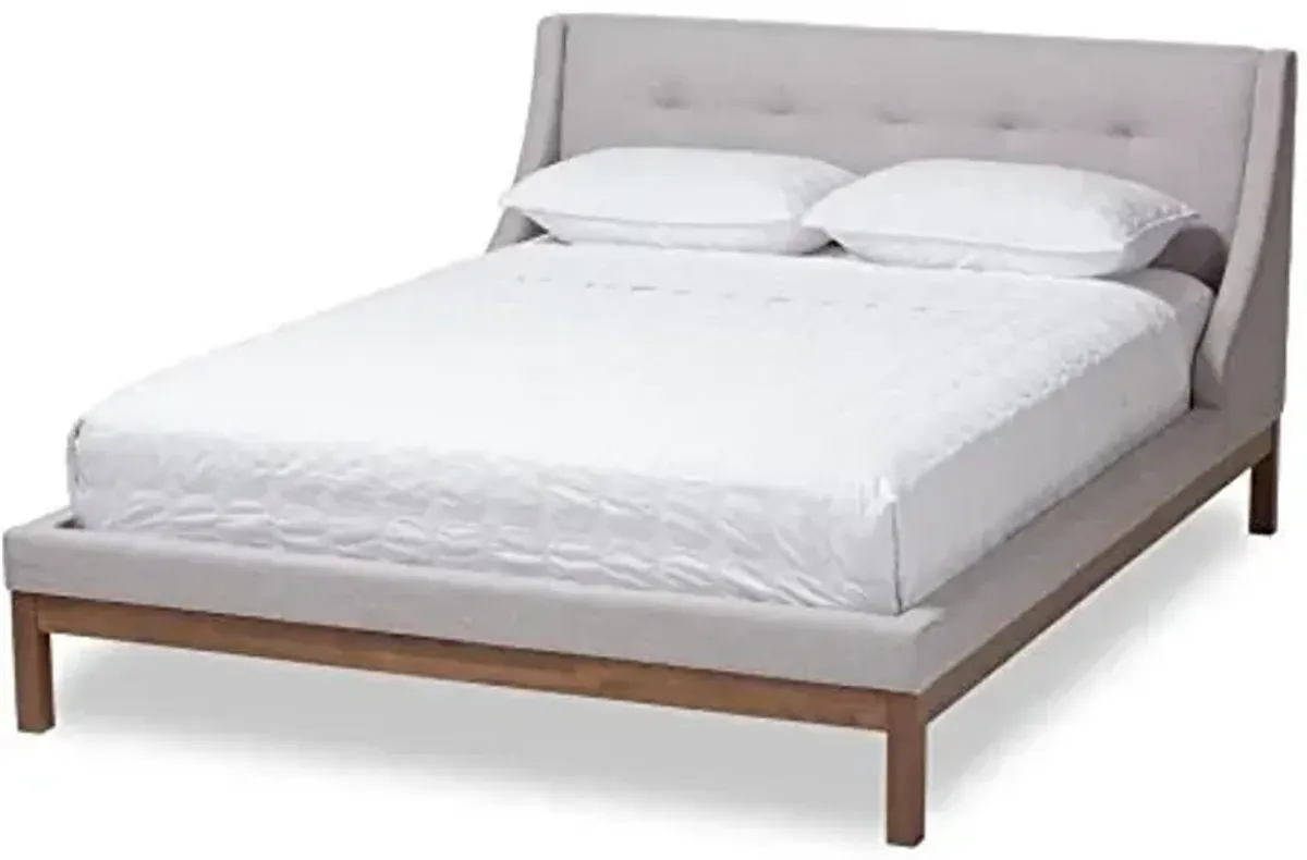 Baxton Studio Chartres Platform Bed Full Grayish Beige
