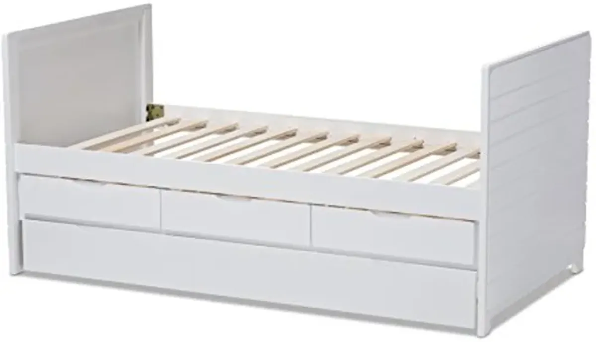 Baxton Studio Libourne Daybed With Trundle White