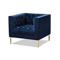 Baxton Studio Essone Chair, Blue