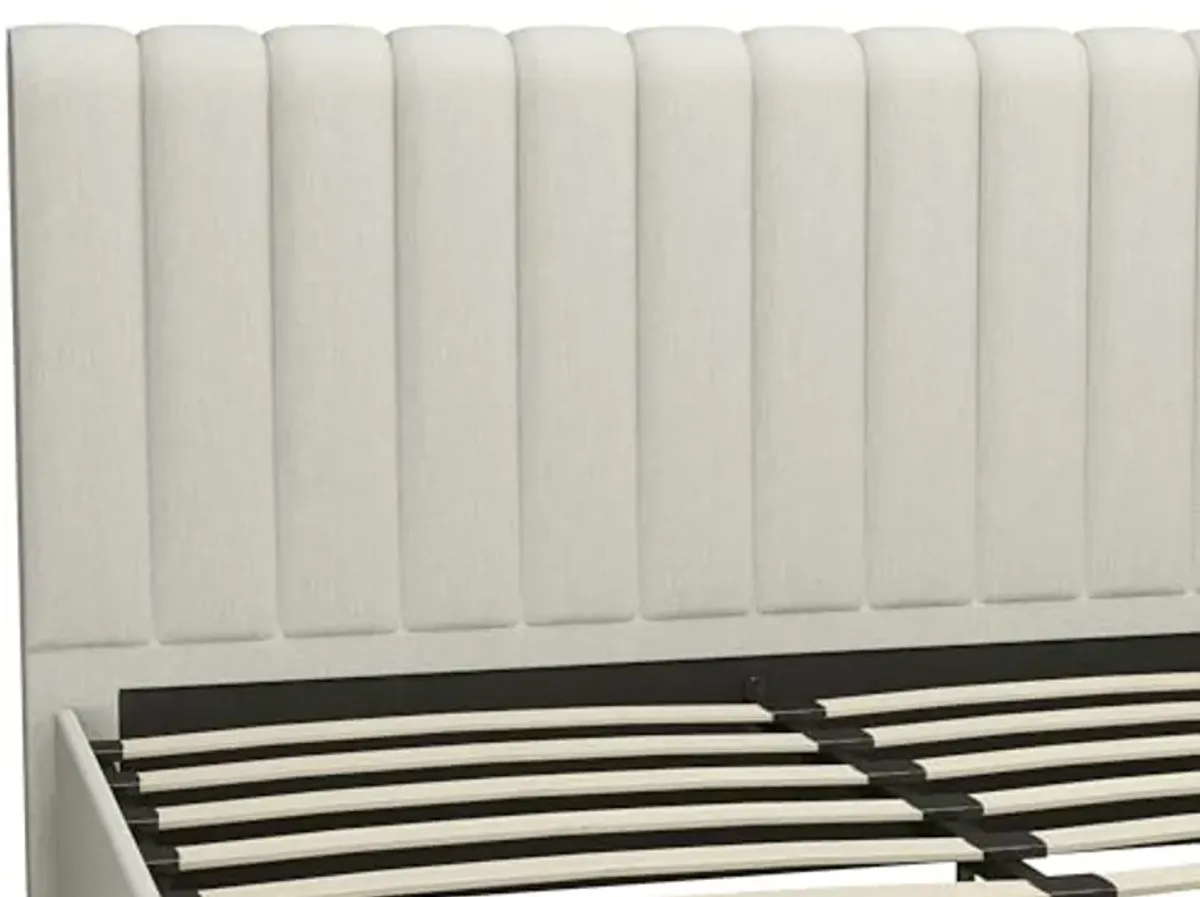 Novogratz 4190439N Brittany Upholstered Bed, Queen, Gray