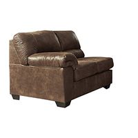 Signature Design by Ashley Bladen Faux Leather Upholstered Left Arm Facing Loveseat, Sectional Component, Brown