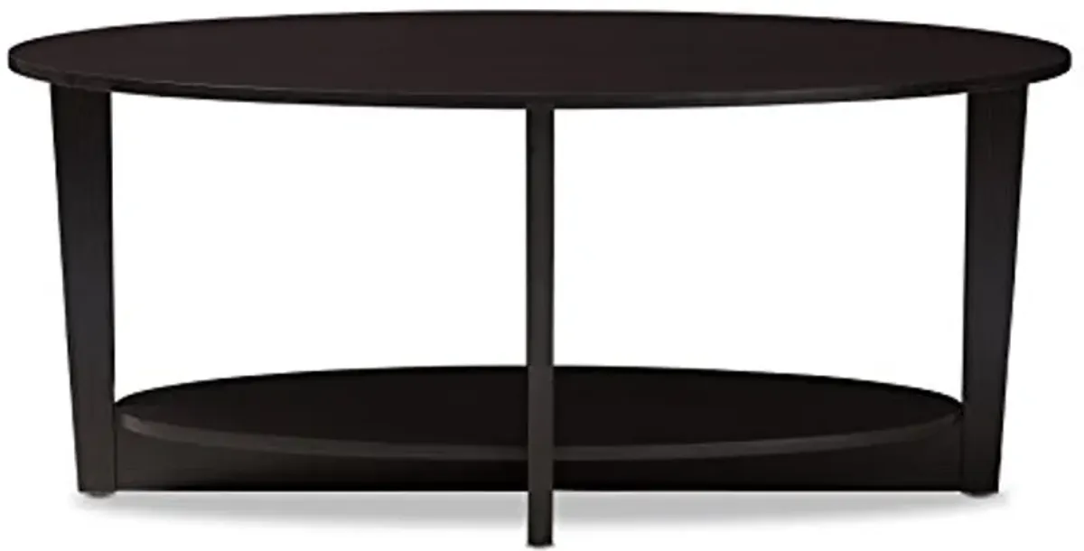 Baxton Studio Bleckede Coffee Table, Wenge Dark Brown