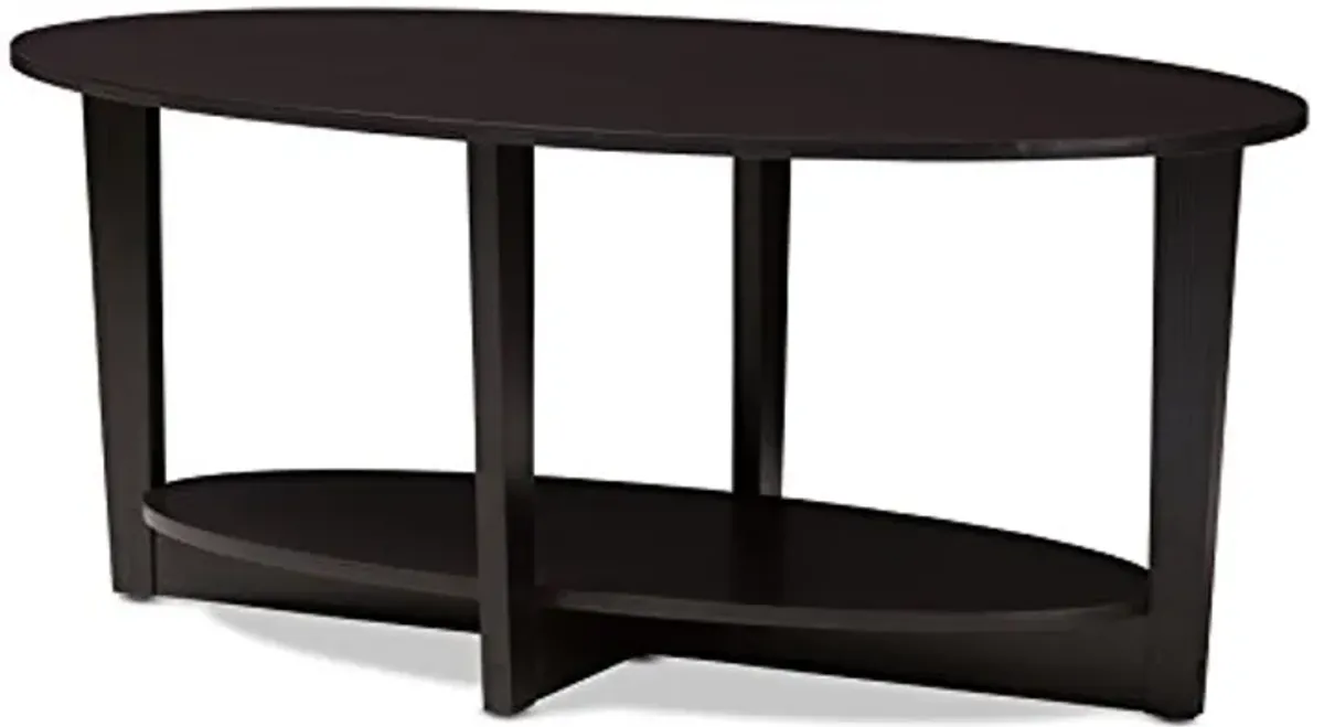 Baxton Studio Bleckede Coffee Table, Wenge Dark Brown