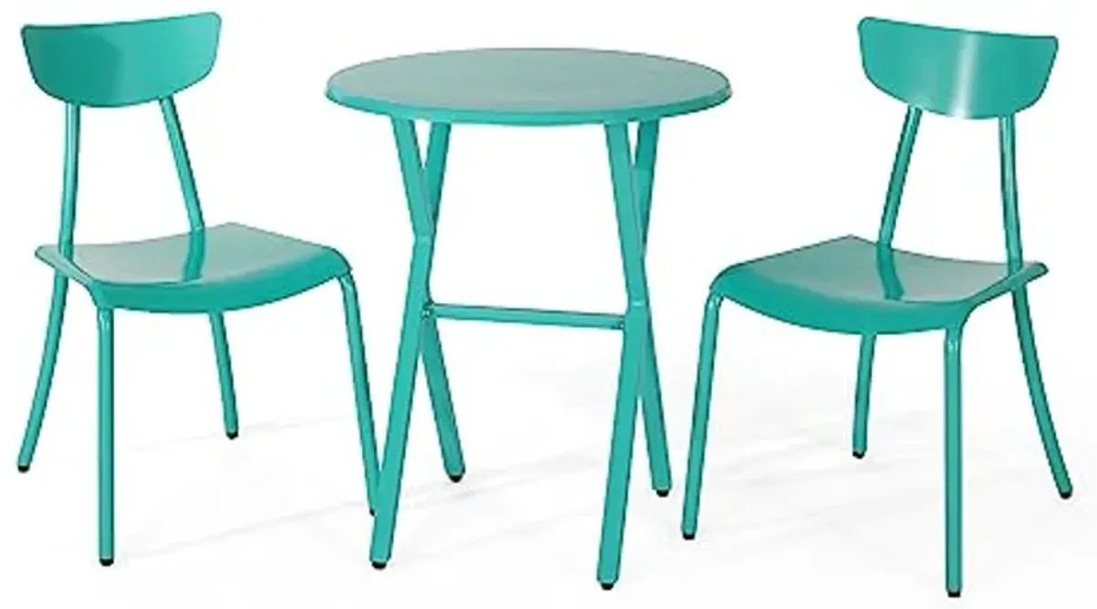 Christopher Knight Home Lucy Outdoor Bistro Set, Matte Teal