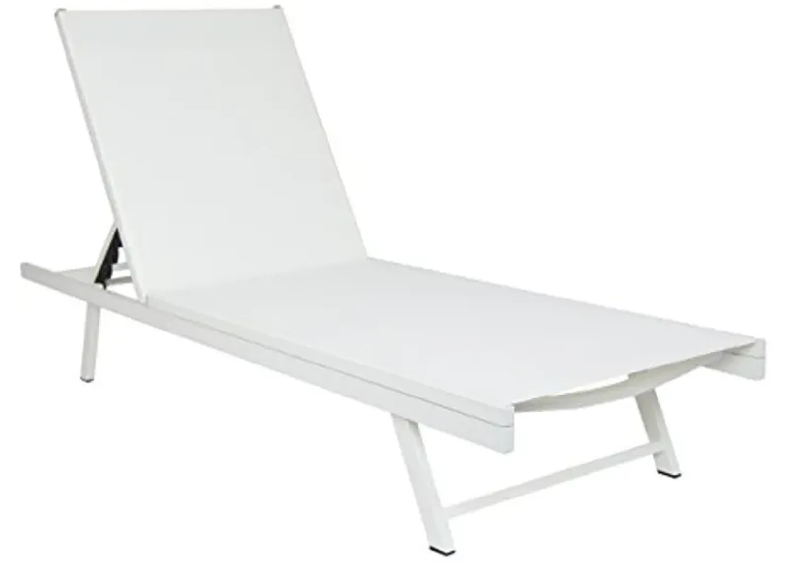 Christopher Knight Home Simon Outdoor Aluminum and Mesh Chaise Lounge, White/White