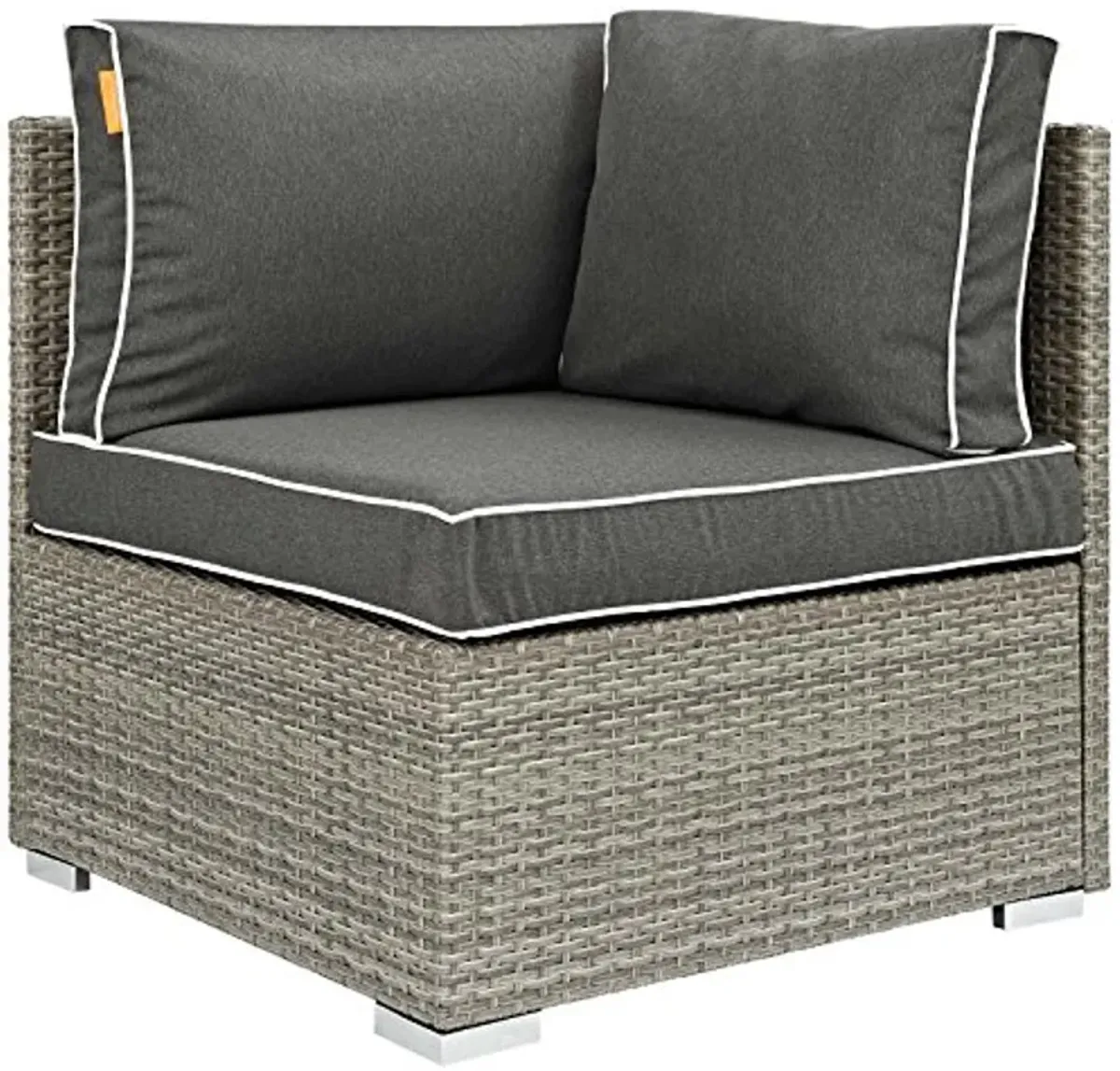 Modway EEI-3016-LGR-CHA-SET Repose 6 Piece Outdoor Patio Sectional Set in Light Gray Charcoal