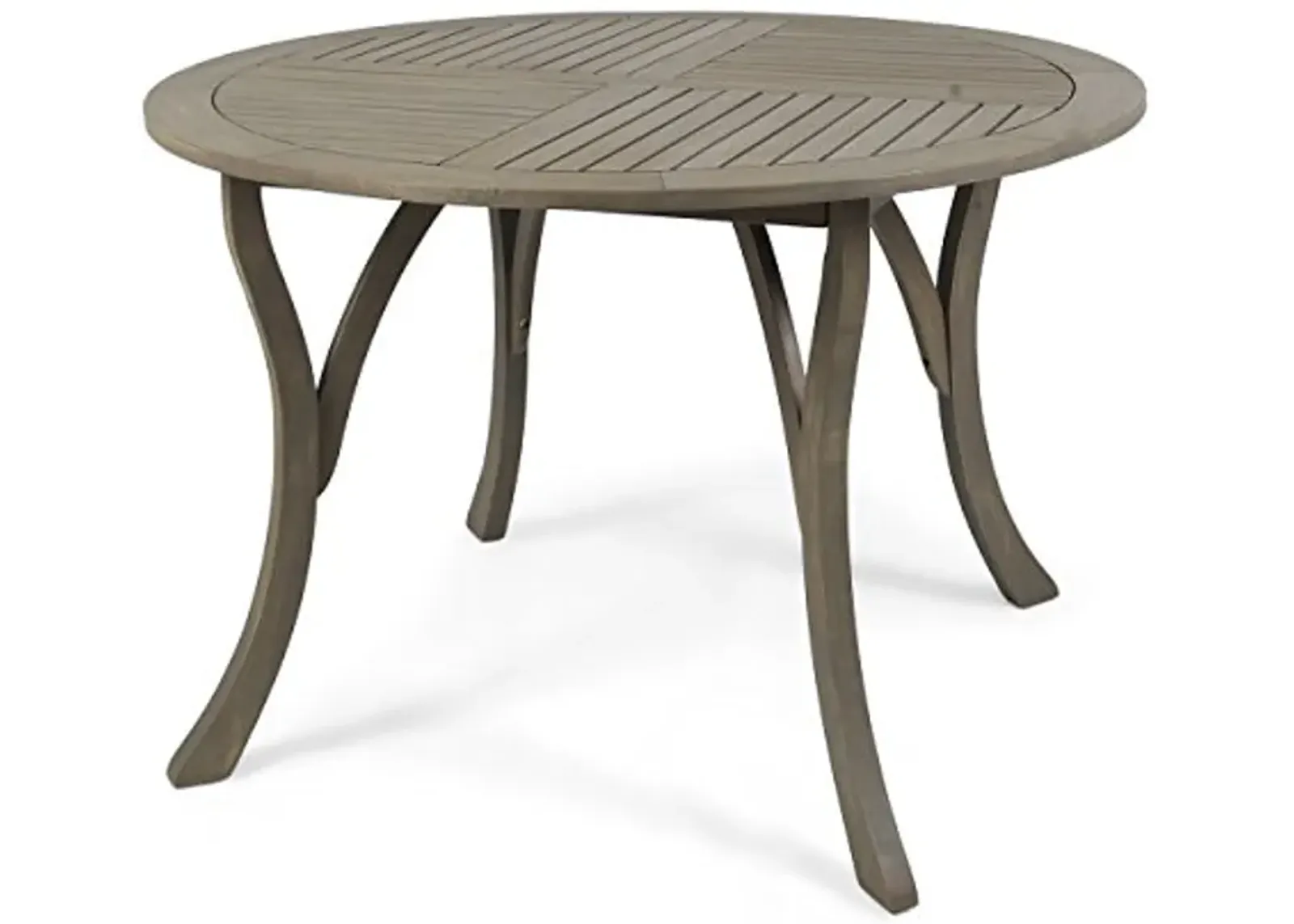 Christopher Knight Home Adn Outdoor 47" Round Acacia Wood Dining Table, Grey