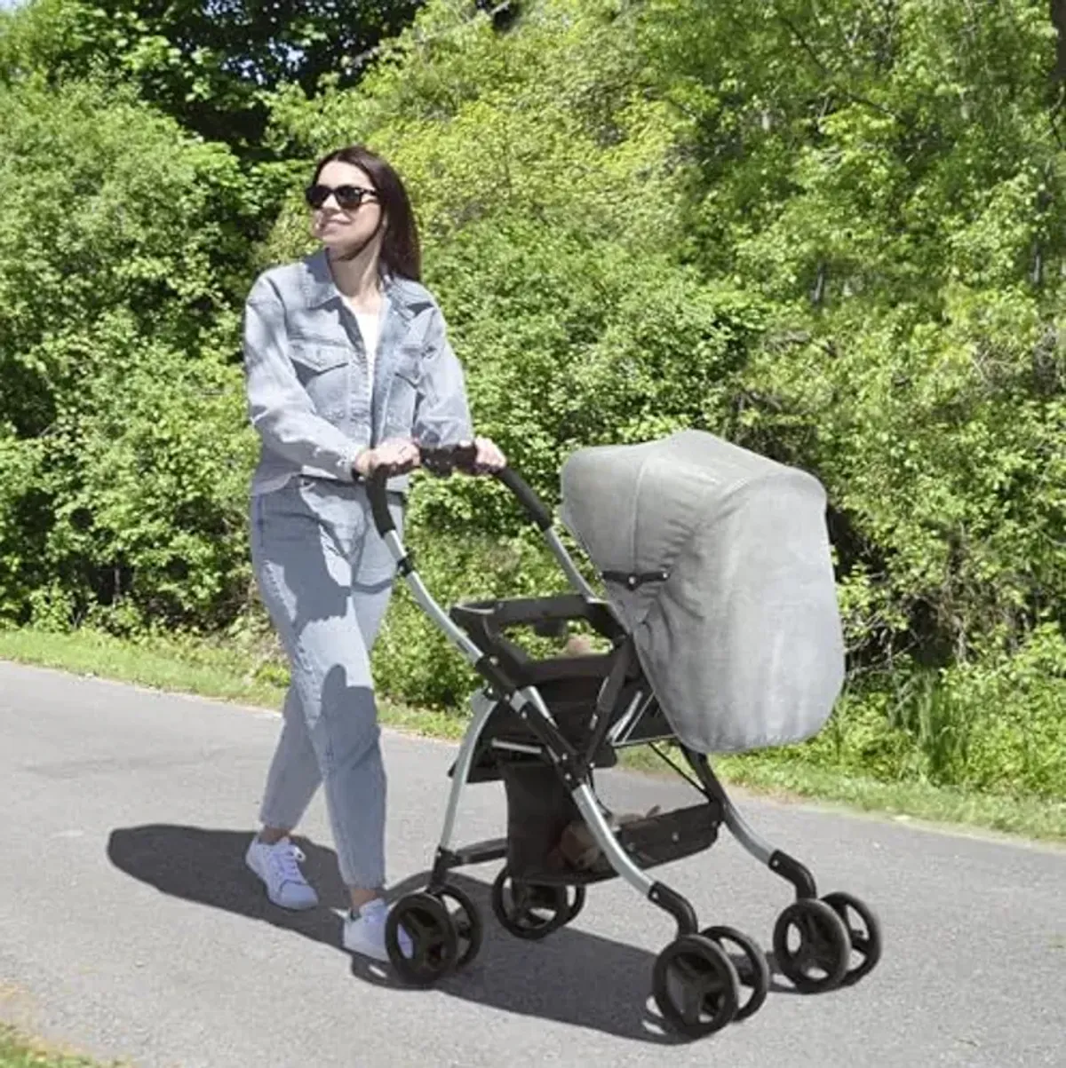 Jeep Unlimited Reversible Handle Stroller, Grey Tweed