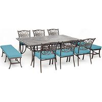 Hanover Traditions 9 Piece Dining Set, Blue